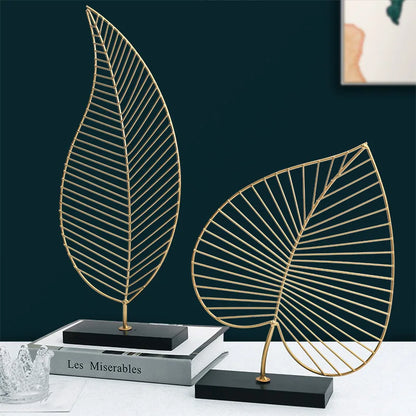 Creative Golden Leaf Figurines