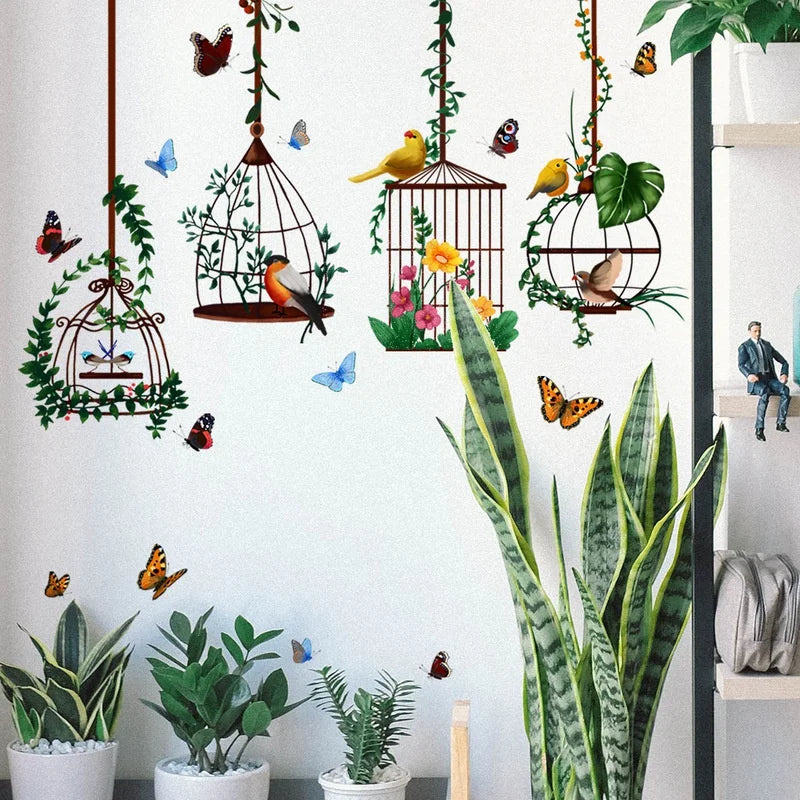 Bird Cage Wall Stickers