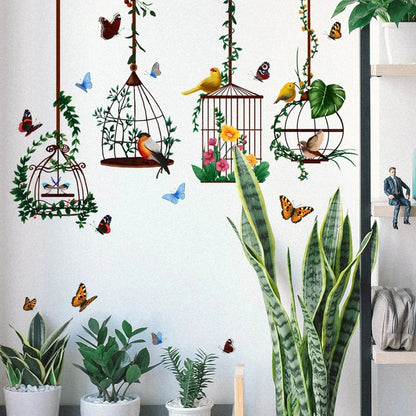 Bird Cage Wall Stickers