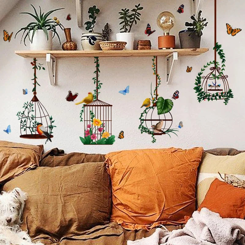 Bird Cage Wall Stickers