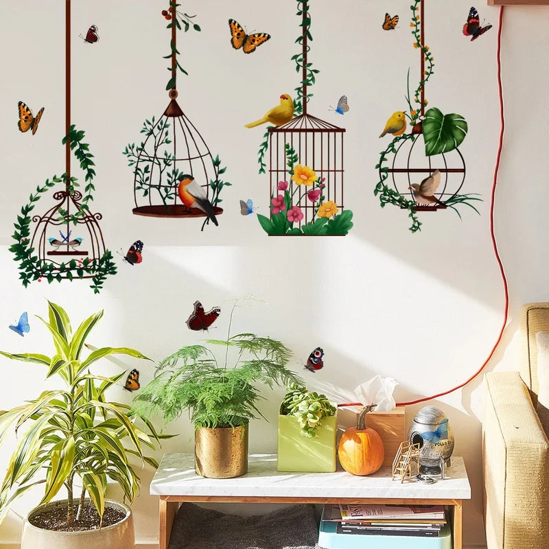 Bird Cage Wall Stickers