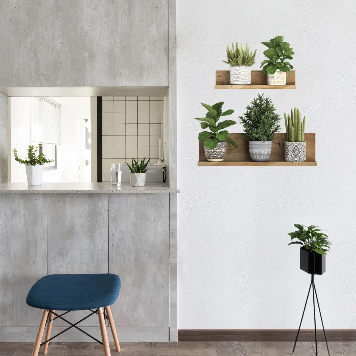 3D Plant Pot Wall Stickers