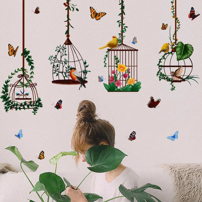 Bird Cage Wall Stickers